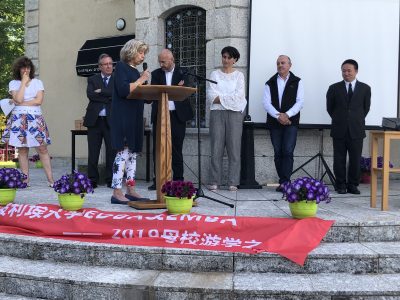 Madame Monique Lacroix à la signature officielle du MoU - Montpellier Management