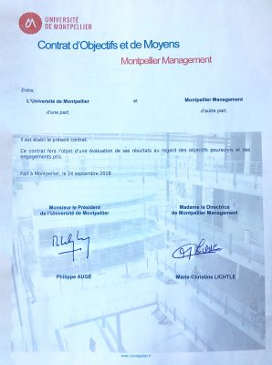 signature-contrat-com-universite-montpellier-management-3 Signature du Contrat d'Objectifs et de Moyens - Montpellier Management