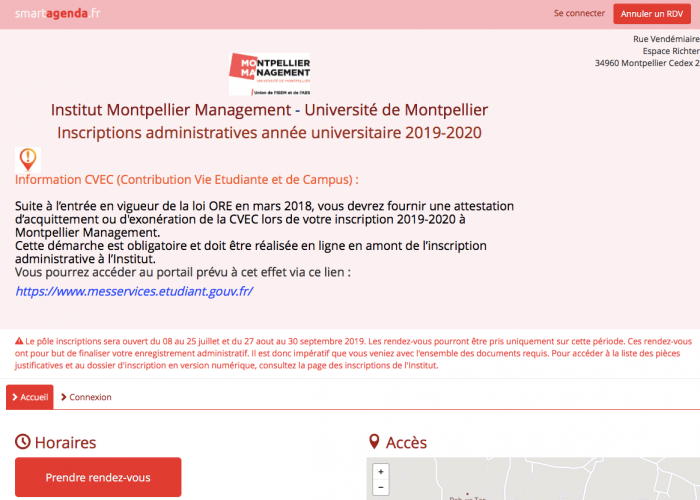 smartagenda-montpellier-management-universite-inscriptions-min Mesures crises sanitaires Part2 - Montpellier Management
