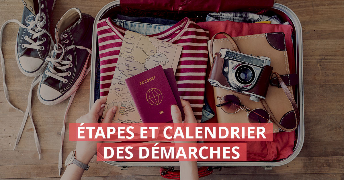 Etapes et calendrier des demarches