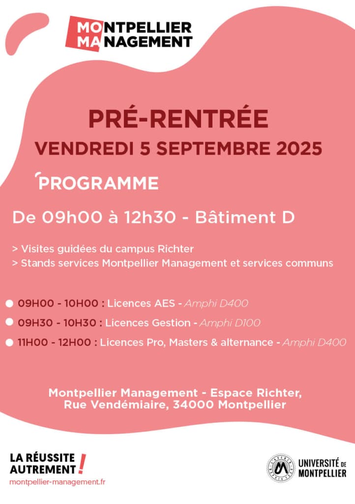Programme pré-rentrée 2025