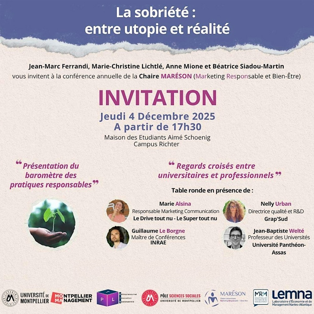 Conférence annuelle de la chaire MARESON 2025