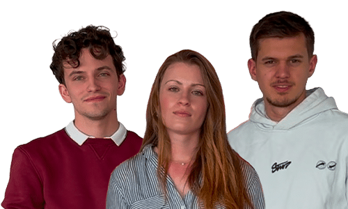 Enzo Estelle et Hugo étudiants en L3 CVA