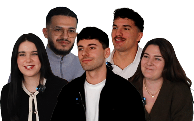 Mariia, Alexandra, Léo, Mathias, Abderhaman, étudiants en Master Management et Business Development