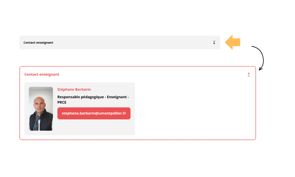 Contact enseignant